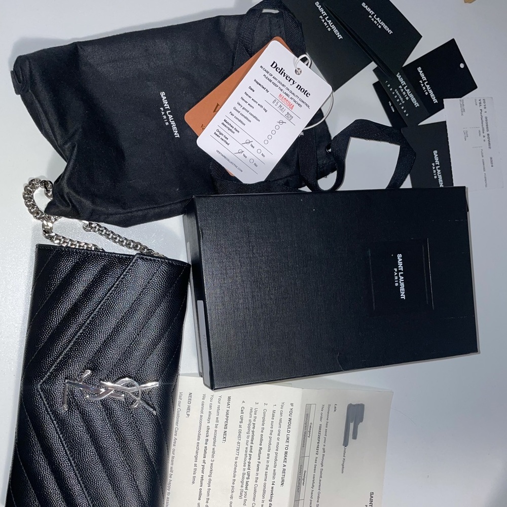 LIMITED EDITION YSL MALTELASSE CLUTCH/WALLET ON CHAIN